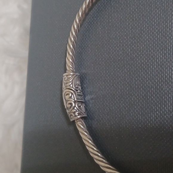 Bali Designs by Paul Manse Sterling Silver Blue Topaz Hinged Cuff NEW - Picture 7 of 8